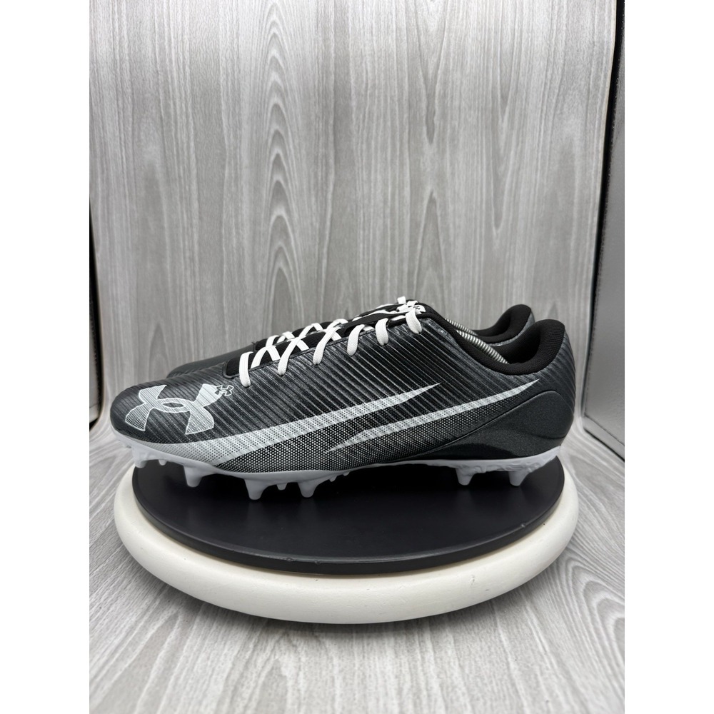 UNDER ARMOUR Blur Select Mens Sz 13 Black Grey White Football Cleats 3028216-001